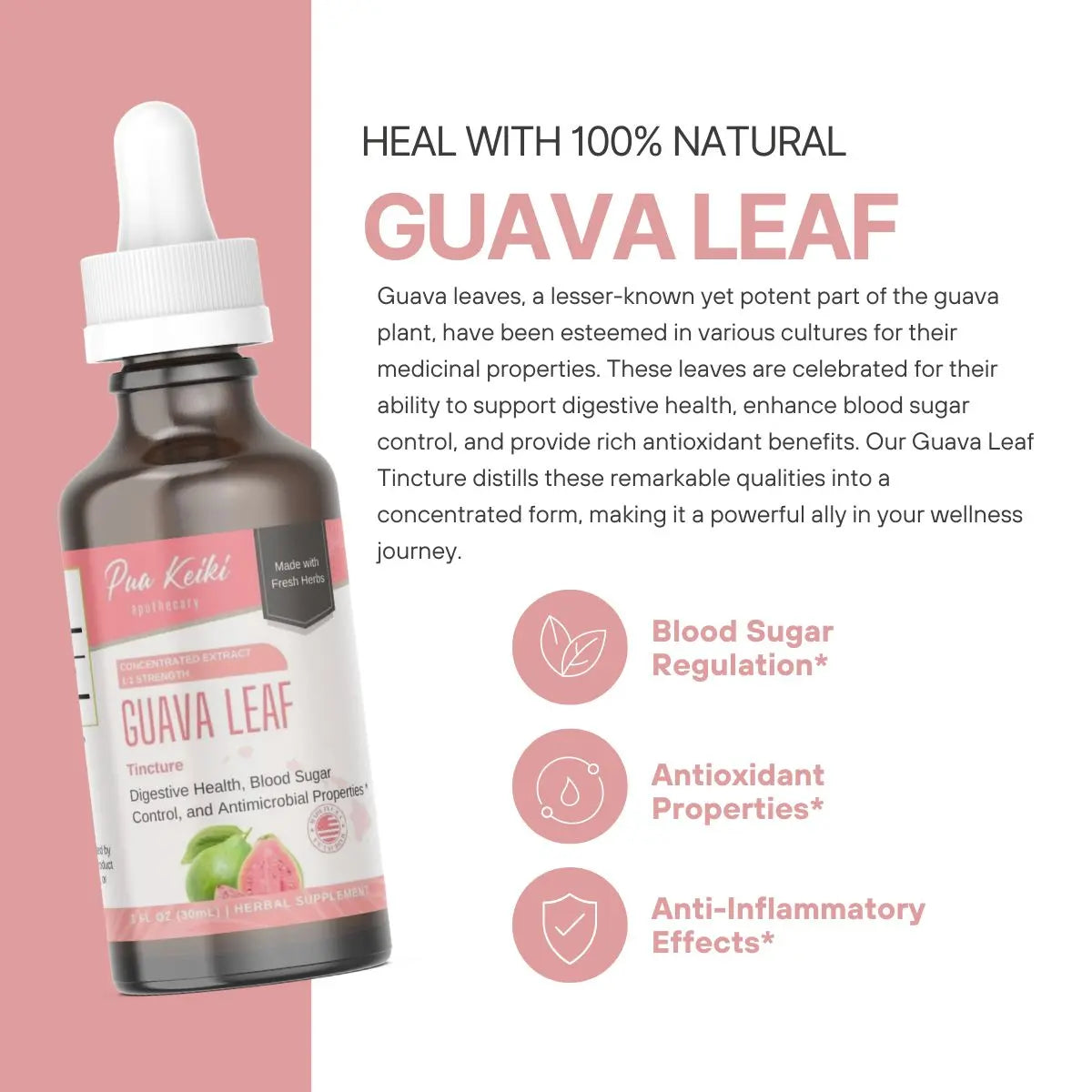 Guava Leaf Tincture Pua Keiki