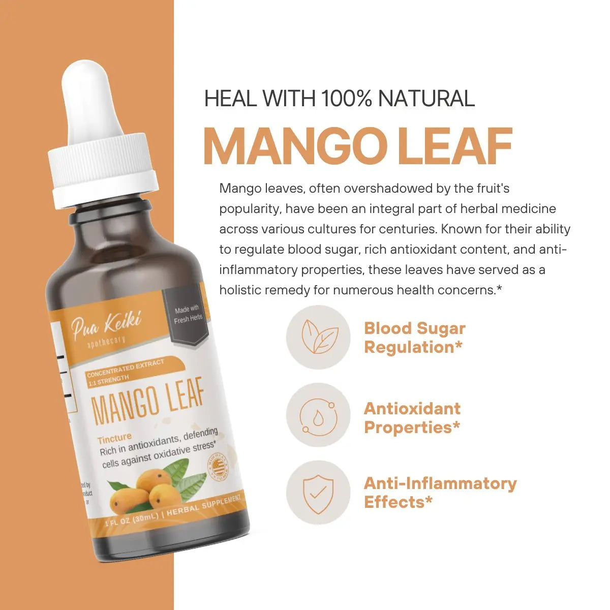 Mango Leaf Tincture Pua Keiki